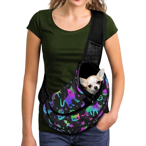 COEQINE Kleine Hundetragetasche für Haustiere, Freunde, schwarze Crossbody-Tasche für Frauen, Spaziergänge, große Kapazität, atmungsaktiv, Netz-Geldbörse, Outdoor-Reisen, freihändig, verstellbarer COEQINE Kleine Hundetragetasche für Haustiere, Freunde, schwarze Crossbody-Tasche für Frauen, Spaziergänge, große Kapazität, atmungsaktiv, Netz-Geldbörse, Outdoor-Reisen, freihändig, verstellbarer von COEQINE