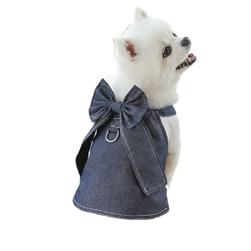 COGOALL Hundehemden Hundekleid Haustier Jeanskleid Hund Cowboy Weste Hemden Sommerkleid Bequeme Haustierbekleidung Hundekleidung Für Kleine Mittelgroße Hunde Katzen Jungen Mädchen (S,B) von COGOALL