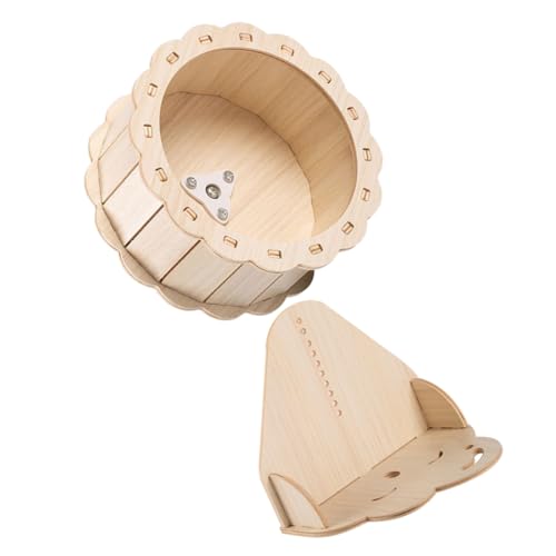 COHEALI 2er-Pack Hamster-laufrad Aus Holz Geräuschloses Übungs-sportrad Für Tiere Haustier-spielspielzeug von COHEALI
