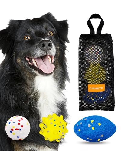 COHETE Tennisbälle für Hunde, interaktiver Hundeball, Hundebälle für aggressive Kauer, geeignet für große, mittelgroße und kleine Hunde, Welpen-Beißspielzeug, Hundeball, Haustierspielzeug, wird mit COHETE Tennisbälle für Hunde, interaktiver Hundeball, Hundebälle für aggressive Kauer, geeignet für große, mittelgroße und kleine Hunde, Welpen-Beißspielzeug, Hundeball, Haustierspielzeug, wird mit von COHETE