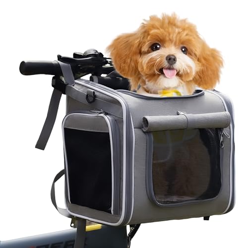 4 in 1 Hundekorb Fahrrad, Erweiterbarer Hunderucksack bis 8kg, Robuster Fahrradkorb Hund mit Kissen, Hundefahrradkorb Vorne, Katzenrucksack Große Katzen Schultertasche Autositz Grau 4 in 1 Hundekorb Fahrrad, Erweiterbarer Hunderucksack bis 8kg, Robuster Fahrradkorb Hund mit Kissen, Hundefahrradkorb Vorne, Katzenrucksack Große Katzen Schultertasche Autositz Grau von COICER