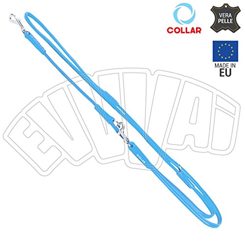 COLLAR Adjustable Leash Glamour Blue-Medium (10 mm) von COLLAR