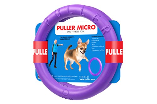 COLLAR B. Puller Micro Interaktives Hundespielzeug bestehend aus 2 Ringe für Hunde violett Durchmesser 13 cm von Puller