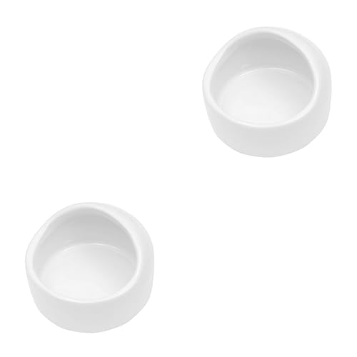 COLLBATH 2 Stücke Hamster Keramik Schüssel Robust Tiernahrung Schüssel-tilt Weiß Für Rennmäuse COLLBATH 2 Stücke Hamster Keramik Schüssel Robust Tiernahrung Schüssel-tilt Weiß Für Rennmäuse von COLLBATH
