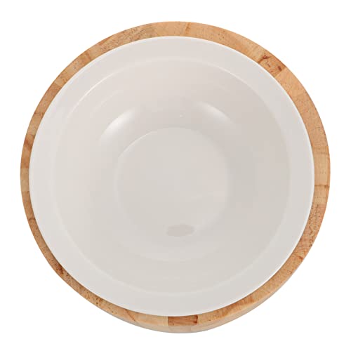 COLLBATH 2 Stück Erhöhter Futternapf Aus Holz Und Keramik Für Katzenfutter Mit Erhöhtem Boden Für Bequemes Füttern von COLLBATH