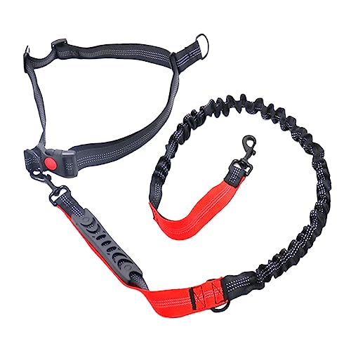 COLLBATH Hundetrainingsleine 1 Stück Zugseil für Haustiere reflektierendes Design roter Griff schwarz für große und mittelgroße Hunde COLLBATH Hundetrainingsleine 1 Stück Zugseil für Haustiere reflektierendes Design roter Griff schwarz für große und mittelgroße Hunde von COLLBATH