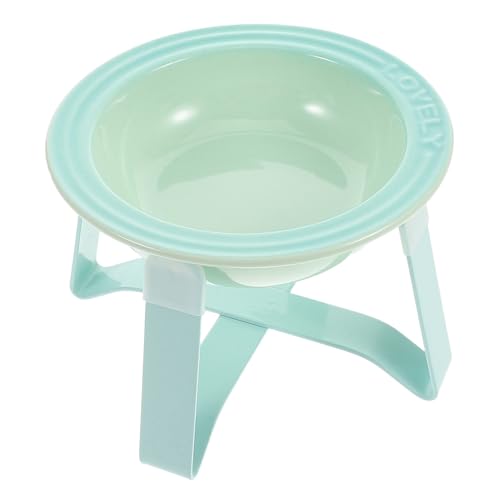 COLLBATH 1 Satz Ergonomische Keramikschale mit Halter für Katzen und Kleine Hunde Komfortables Futter und Wasserbehältnis für Fütterung von COLLBATH