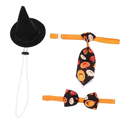 COLLBATH Hundeliebhaber Halloween Hund Kostüm Dekorative Welpenkrawatte Und Hundehut Bequeme Und Weiche Hundekleidung von COLLBATH
