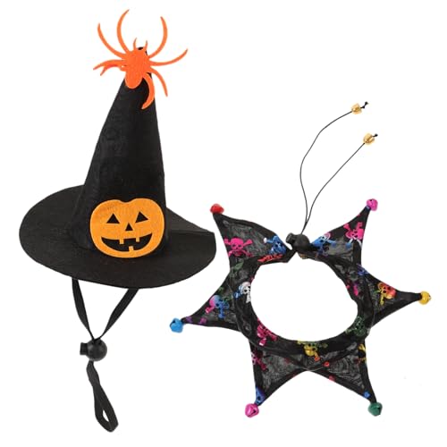 COLLBATH 1satz Funny Halloween Cat Costume Mit Verstellbarem Halsband Und Hexenhut Für Haustiere Für Halloween-Partys Geburtstagsfeiern Und Cosplay-veranstaltungen COLLBATH 1satz Funny Halloween Cat Costume Mit Verstellbarem Halsband Und Hexenhut Für Haustiere Für Halloween-Partys Geburtstagsfeiern Und Cosplay-veranstaltungen von COLLBATH