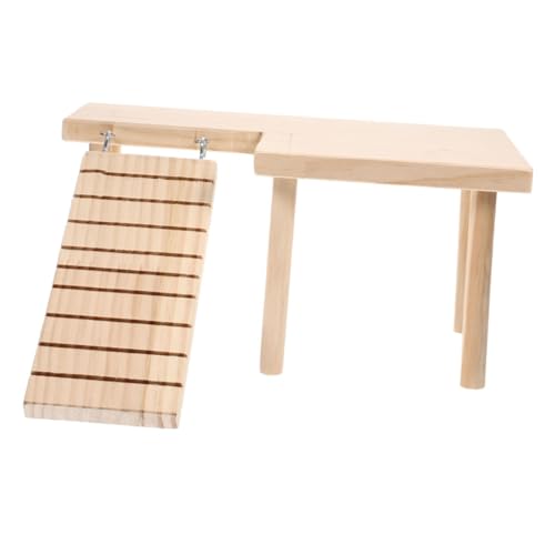 COLLBATH 1 Satz Hamster-Kletterleiter Hamsterkäfig drinnen Klettern Schwein groß Plattform für Haustierhamster Hamsterversorgungsspielzeug Igel Spielbrett hölzern von COLLBATH