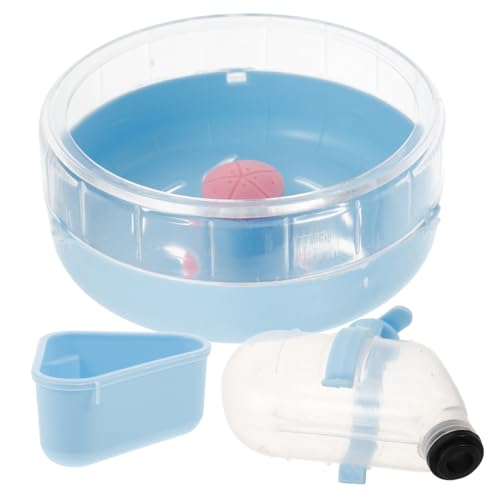 COLLBATH 3-in-1 Hamster Laufrad Futterspender Wasserflaschenset Meerschweinchen Frettchen Haustierzubehör Kleintierkäfigbedarf von COLLBATH