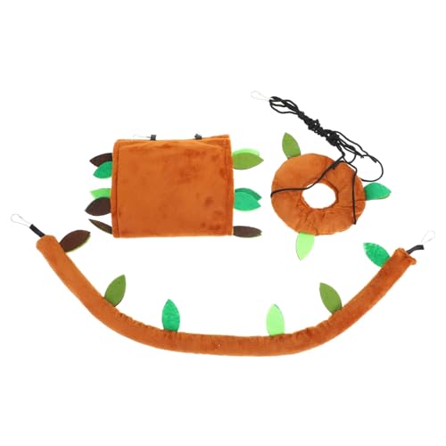 COLLBATH 1 Satz Hamster-bohrerfass Tunnel Ausgestopfter Hamster Hamsterkäfig Mit Hamster Hängebett Haustier Mini Hamster -versteck Hamsterspielzeug Drinnen Röhren Chinchilla Brown Plüsch von COLLBATH