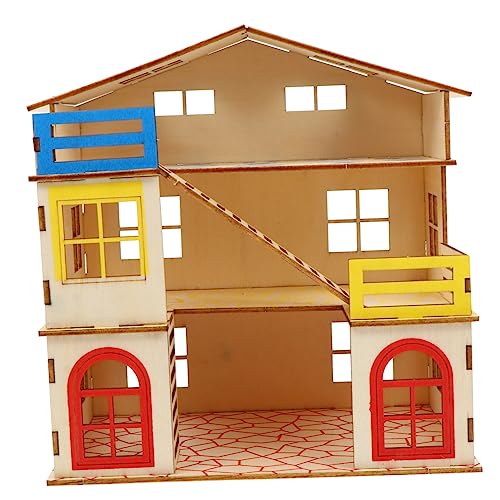 COLLBATH 2-Ebenen-Hamster-holzhaus-Burg-kletterleiter-Spielzeug Für Meerschweinchen-versteck-käfig-zubehör Haustier-spielhaus- von COLLBATH