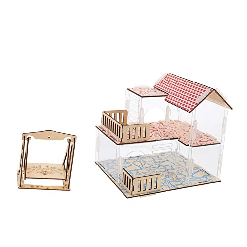 COLLBATH Transparentes Hamsterhaus Aus Holz Und Acryl Für Klettern Und Spielen Geeignet Als Hamsterversteck Und Dekoratives Spielzeug Für Kleintiere von COLLBATH