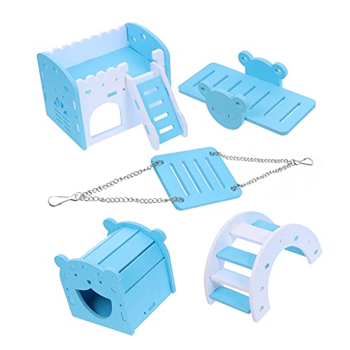 COLLBATH Hamster Spielzeug Holzrahmen Schlafhaus Und Schaukel Für Kleintiere Satz Mit Zubehör Für Käfig COLLBATH Hamster Spielzeug Holzrahmen Schlafhaus Und Schaukel Für Kleintiere Satz Mit Zubehör Für Käfig von COLLBATH