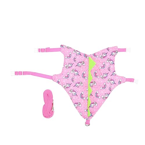 COLLBATH 1 Satz Hasenkleidung Laufleine Für Ratten Hasengeschirr Und Leine Festhasenzubehör Kaninchenleine Hamsterkleidung Kaninchenkostü Die Katze Rosa Stoff Brustgurt von COLLBATH
