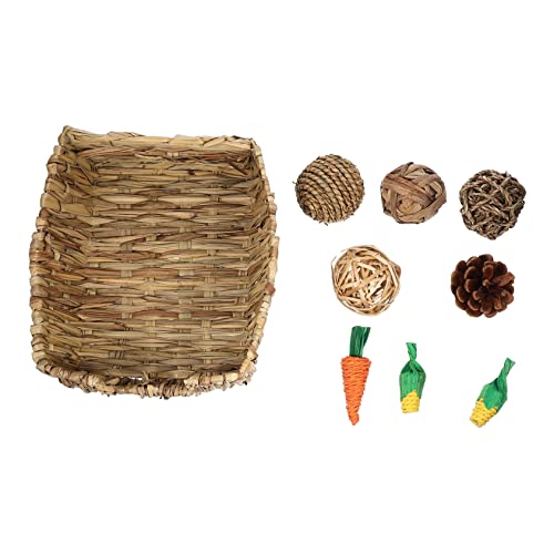 COLLBATH Grasmatte für Kaninchenstreu Hasenspielzeug Chinchilla-Spielzeug Hamsterspielzeug Meerschweinchenspielzeug Kaninchenspielzeug für Hasen Kauspielzeug weiche Decke tragbares Nest Beißspielzeug COLLBATH Grasmatte für Kaninchenstreu Hasenspielzeug Chinchilla-Spielzeug Hamsterspielzeug Meerschweinchenspielzeug Kaninchenspielzeug für Hasen Kauspielzeug weiche Decke tragbares Nest Beißspielzeug von COLLBATH