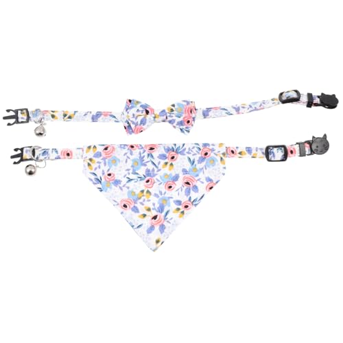 COLLBATH Katzenhalsband Glocke Kätzchen Bandana Halsband Set Modisches Haustier Kätzchen Sicheres Material COLLBATH Katzenhalsband Glocke Kätzchen Bandana Halsband Set Modisches Haustier Kätzchen Sicheres Material von COLLBATH