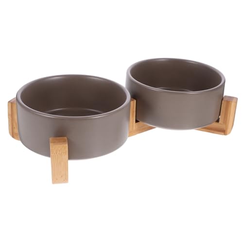 COLLBATH Stabiler Holzrahmen Keramik Katzennapf Tierfutter Wassernapf Ständer Katzenfutterspender Haustiernapf Ständer Eine Schüssel COLLBATH Stabiler Holzrahmen Keramik Katzennapf Tierfutter Wassernapf Ständer Katzenfutterspender Haustiernapf Ständer Eine Schüssel von COLLBATH