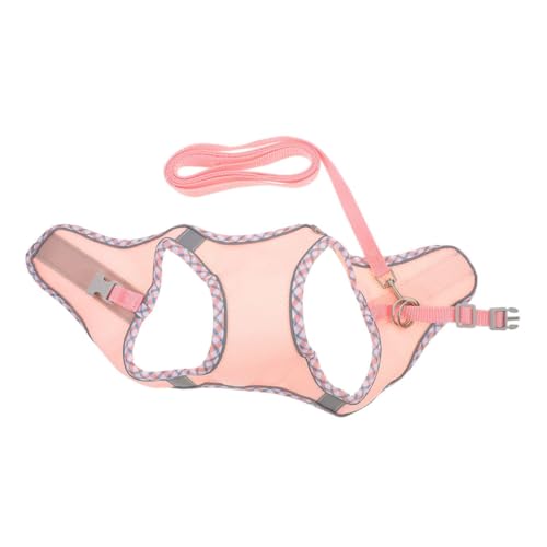 COLLBATH Erziehungshilfen Für 1 Satz Hundegeschirr-Set Gehendes Hundegeschirr Hundeweste Haustierbedarf Hundezubehör Verschleißfestes Hundegeschirr Dekoratives Welpengeschirr Polyester Rosa von COLLBATH
