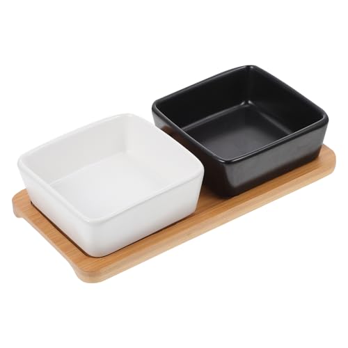 COLLBATH Erhöhtes Futternapf-Set Aus Holz Mit Doppelnäpfen Für Einfaches Füttern Und Reinigen COLLBATH Erhöhtes Futternapf-Set Aus Holz Mit Doppelnäpfen Für Einfaches Füttern Und Reinigen von COLLBATH