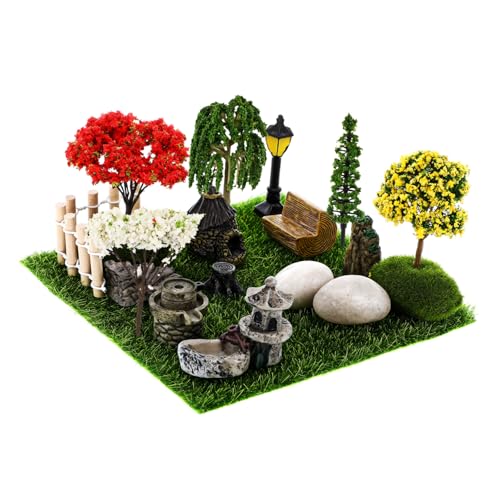 COLLBATH 1 Satz Miniaturgarten Dekoration Set Künstliche Bäume Gras Felsen für Puppenhaus Mikro Landschaft Kreative Gartenaccessoires für Außenräume COLLBATH 1 Satz Miniaturgarten Dekoration Set Künstliche Bäume Gras Felsen für Puppenhaus Mikro Landschaft Kreative Gartenaccessoires für Außenräume von COLLBATH