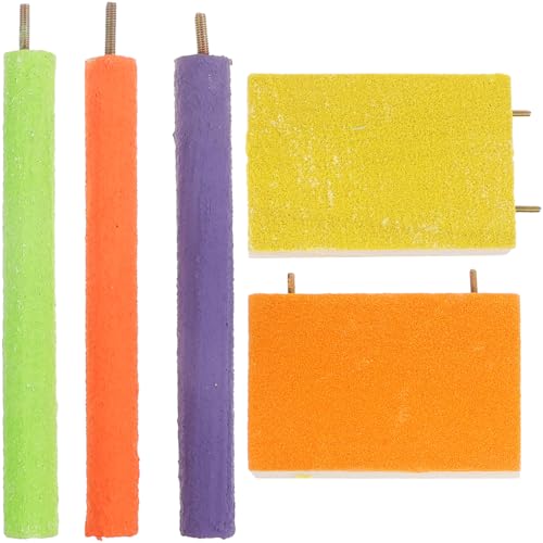 COLLBATH Spielzeug Zum Kauen Für Papageien Vogel Sitzstange Aus Holzmaterial Sittich Zubehör Für Käfig Haltbares Kauspielzeug Für Vögel Befestigbare Balance Stange von COLLBATH