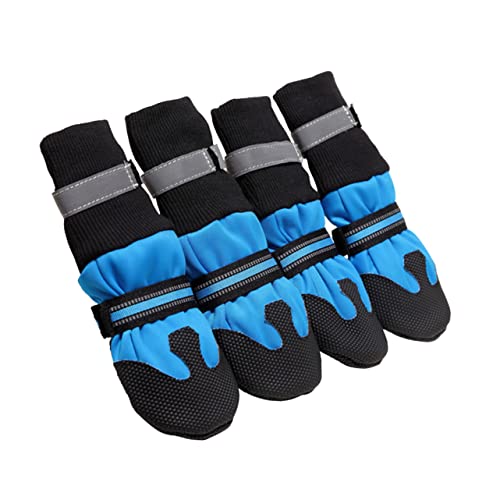 COLLBATH 1 Satz Stiefel Für Hunde Hundeschuh Hundemäntel Dackel Hündchen Schuhe Für Hunde Hundesocke Hundespielzeug Hunde-Hoodie Welpe Booties Für Hundepfoten Medium Chihuahua Haustier Blue COLLBATH 1 Satz Stiefel Für Hunde Hundeschuh Hundemäntel Dackel Hündchen Schuhe Für Hunde Hundesocke Hundespielzeug Hunde-Hoodie Welpe Booties Für Hundepfoten Medium Chihuahua Haustier Blue von COLLBATH