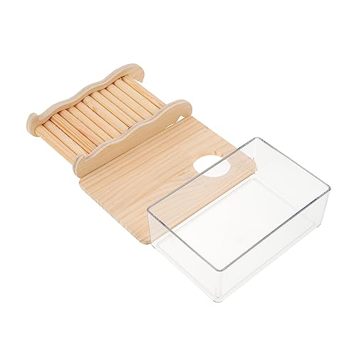 COLLBATH 1satz Transparente Hamsterbadewanne Mit Leiter Teiliges Für Meerschweinchen Und Kleintiere Aus Hochwertigem Als Spielzeug Und Sandbad Für Artgerechte Pflege Und Spaß von COLLBATH