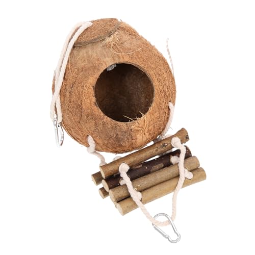 COLLBATH Hängendes Vogelhaus aus Kokosnuss Verschleißfestes Vogelnest für Vögel und Hamster Reptilienversteck Dekoratives Hamsterhaus Naturholz Spielzeug für Vogelkäfige COLLBATH Hängendes Vogelhaus aus Kokosnuss Verschleißfestes Vogelnest für Vögel und Hamster Reptilienversteck Dekoratives Hamsterhaus Naturholz Spielzeug für Vogelkäfige von COLLBATH