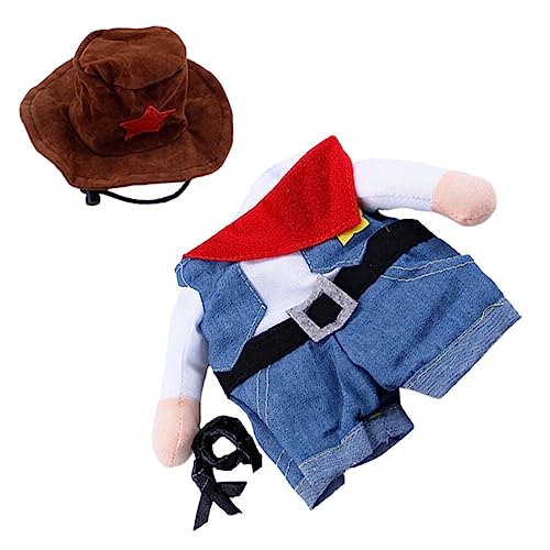 COLLBATH Petsanft 1 Set Haustier-Transformationskostüm Denim-Outfit Kleine Hundekleidung Welpen-Outfits Welpenmantel Katzen-Outfits Katzenweste Blau Kreatives Katzentuch Welpenkleidung von COLLBATH