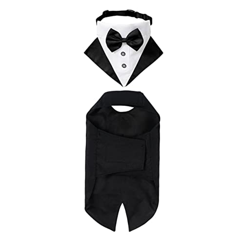 COLLBATH Hunde-Geburtstagsparty-Anzug Große Hundemäntel Hundetuch Fliege Hemd Formelles Hundekleidungsset COLLBATH Hunde-Geburtstagsparty-Anzug Große Hundemäntel Hundetuch Fliege Hemd Formelles Hundekleidungsset von COLLBATH