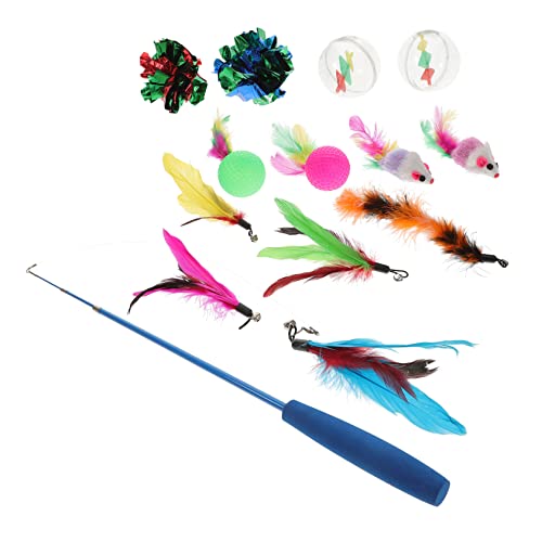 COLLBATH 1 Set Katzenangel Katzenlaufstall Katzenminze Katzenleckerli Katzenfutterspender Kätzchenspielzeug Knisterglockenspielzeug Für Katzen Automatisches Katzenspielzeug von COLLBATH