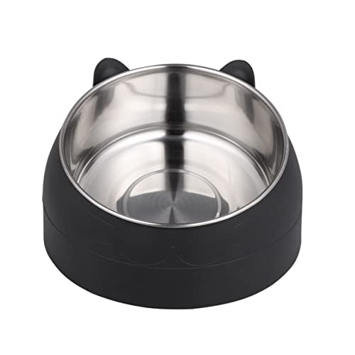 COLLBATH 1 Stück 304 Futternapf aus Edelstahl Futternäpfe für Hunde Haustiernapf Katzenbedarf Kiste Hundenapf edelstahlschüsseln edelstahlnapf Hundefutter Futterautomat für Haustiere Black von COLLBATH