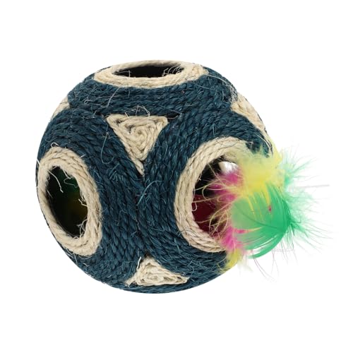 COLLBATH 1 Stück Ball Aus Hanfseil Mit Sechs Löchern Kätzchen Bausatz Katzenfutter Katzenkratzer Für Katzenkäfige Katzenminze-Ball Katzenball Welpenspielzeug Plüsch Blue COLLBATH 1 Stück Ball Aus Hanfseil Mit Sechs Löchern Kätzchen Bausatz Katzenfutter Katzenkratzer Für Katzenkäfige Katzenminze-Ball Katzenball Welpenspielzeug Plüsch Blue von COLLBATH