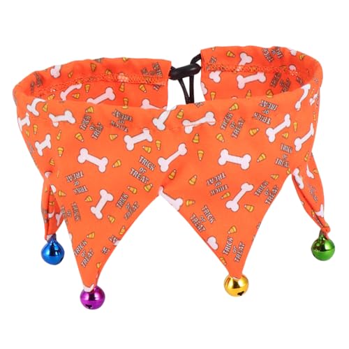 COLLBATH 1 Stück Halloween Haustier mit Glocke Verstellbar für Orange Kostümzubehör für Ihre Kleinen Begleiter aus Sicher und Bequem COLLBATH 1 Stück Halloween Haustier mit Glocke Verstellbar für Orange Kostümzubehör für Ihre Kleinen Begleiter aus Sicher und Bequem von COLLBATH