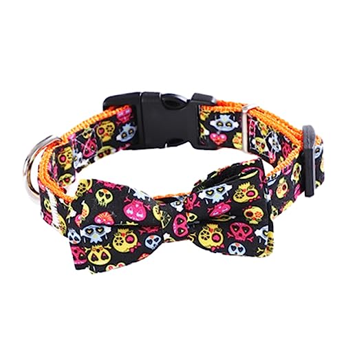COLLBATH 1 Stück Halloween Haustierhalsband mit Gepolstertem Design für Katzen und Festliches Kostüm für Halloween für Partys und Fotoshootings mit Schädelmotiv COLLBATH 1 Stück Halloween Haustierhalsband mit Gepolstertem Design für Katzen und Festliches Kostüm für Halloween für Partys und Fotoshootings mit Schädelmotiv von COLLBATH