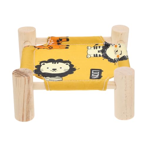 COLLBATH Hängematte Für Kleintiere Mit Holzgestell Komfortables Schlafbett Für Hamster Einfach Aufstellbar Für Ganzjährigen Gebrauch von COLLBATH