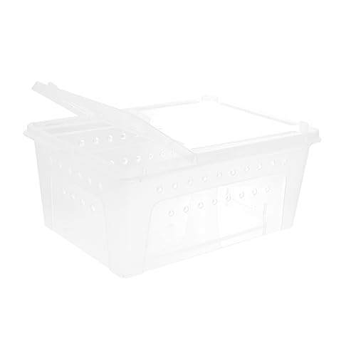 COLLBATH Transparente Reptilienbox Aus Kunststoff Für Spinnen Skorpione Schlangen Schildkröten Und Geckos Mit Doppelten Öffnungen Und Fütterungsöffnung COLLBATH Transparente Reptilienbox Aus Kunststoff Für Spinnen Skorpione Schlangen Schildkröten Und Geckos Mit Doppelten Öffnungen Und Fütterungsöffnung von COLLBATH
