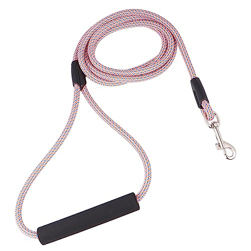 COLLBATH Polyester Hundeleine 2m Strapazierfähiges Zugseil Für Hunde Pink Ideale Hundezubehör Für Sicheres Gassi Gehen Und Training Pet Pulling Rope Pet Traction Rope von COLLBATH
