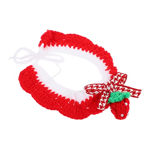 COLLBATH Haustierhalsband Katzenhalsband Festliches Strickhalsband Für Katzen Rotes Erdbeer-Design COLLBATH Haustierhalsband Katzenhalsband Festliches Strickhalsband Für Katzen Rotes Erdbeer-Design von COLLBATH