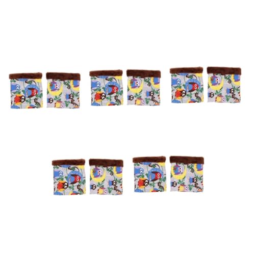 COLLBATH 5 Sets Haustierbett Meerschweinchen-Schlafsack Hamster-Schlafsack Eichhörnchenkäfig Warme Tasche Für Zuhause Versteck Für Haustiere 2 Stück X 5 von COLLBATH