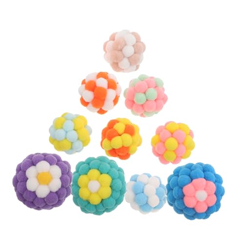COLLBATH 10 Stück Teiliges Katzenspielzeug mit Glocken Interaktive Weiche Farbenfrohe Bälle für Drinnen Fördern das Kauen Jagdinstinkte von Katzen und Kleinen Hunden COLLBATH 10 Stück Teiliges Katzenspielzeug mit Glocken Interaktive Weiche Farbenfrohe Bälle für Drinnen Fördern das Kauen Jagdinstinkte von Katzen und Kleinen Hunden von COLLBATH