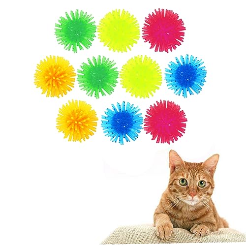 COLLBATH Lustiges Katzenspielzeug-Set 5 cm beweglicher Katzenball Haustierball Spielzeug leuchtende Farben für Katzen COLLBATH Lustiges Katzenspielzeug-Set 5 cm beweglicher Katzenball Haustierball Spielzeug leuchtende Farben für Katzen von COLLBATH