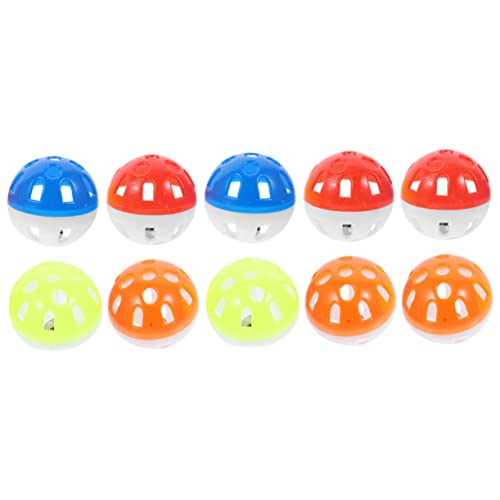 COLLBATH 10st Hohle Glockenkugel Vogelbeißball Papageien-trainingsspielzeug Lustige Papageienbälle Ausgehöhlte Glockenkugeln Spielzeug Für Vögel Kauspielzeug Käfig Plastik Papageienvogel von COLLBATH