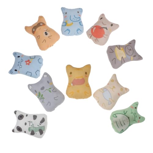 COLLBATH Katzenspielzeug Für Drinnen – 10er-Pack Plüschspielzeug Für Kätzchen Interaktives Katzenspielzeug Gefülltes Plüschspielzeug Stimmung Für Bewegung von COLLBATH