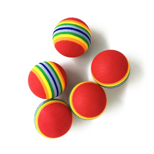 COLLBATH 12stücke Große Regenbogenbälle Eva-Schaum Für Hunde Und Interaktives Kauspielzeug Für Training Und Zahnpflege von COLLBATH