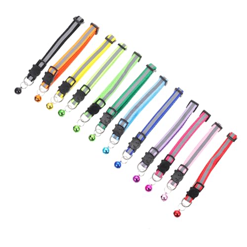 COLLBATH 12 Stück Reflektierende Autohalsbänder Abreißbare Katzenhalsbänder Glockenhalsband COLLBATH 12 Stück Reflektierende Autohalsbänder Abreißbare Katzenhalsbänder Glockenhalsband von COLLBATH