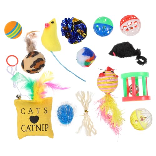 COLLBATH 14 Stück Teiliges Interaktive Plüschspielzeuge für Katzen Bälle für Kätzchen zur Zahnpflege und Koordination für Jahr und Feiertage COLLBATH 14 Stück Teiliges Interaktive Plüschspielzeuge für Katzen Bälle für Kätzchen zur Zahnpflege und Koordination für Jahr und Feiertage von COLLBATH