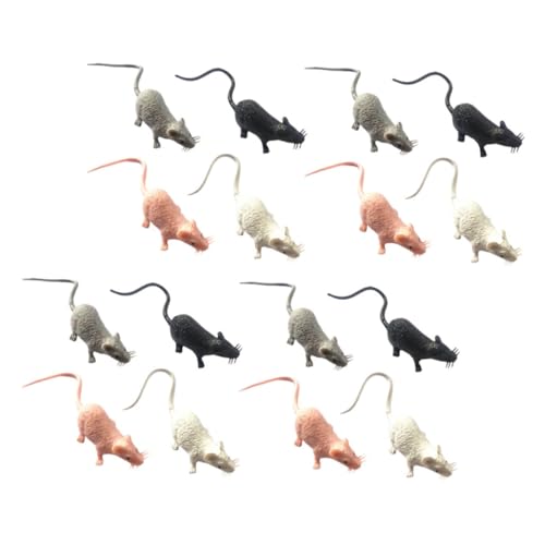 COLLBATH 16 Stück Simuliertes Mausmodell Spielzeugmäuse Rattenspielzeug aus Kunststoff Halloween-Rattenspielzeug Mausspielzeug für falsche realistischer Mausstreich PVC von COLLBATH